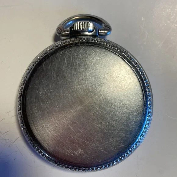 Vintage Men’s  Silver Tone Pocket Watch - Picture 2 of 10